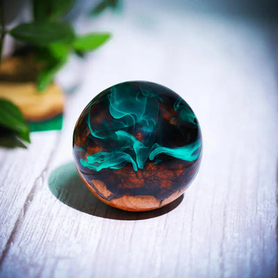 Ball Aurora Borealis Epoxy Resin Paperweight