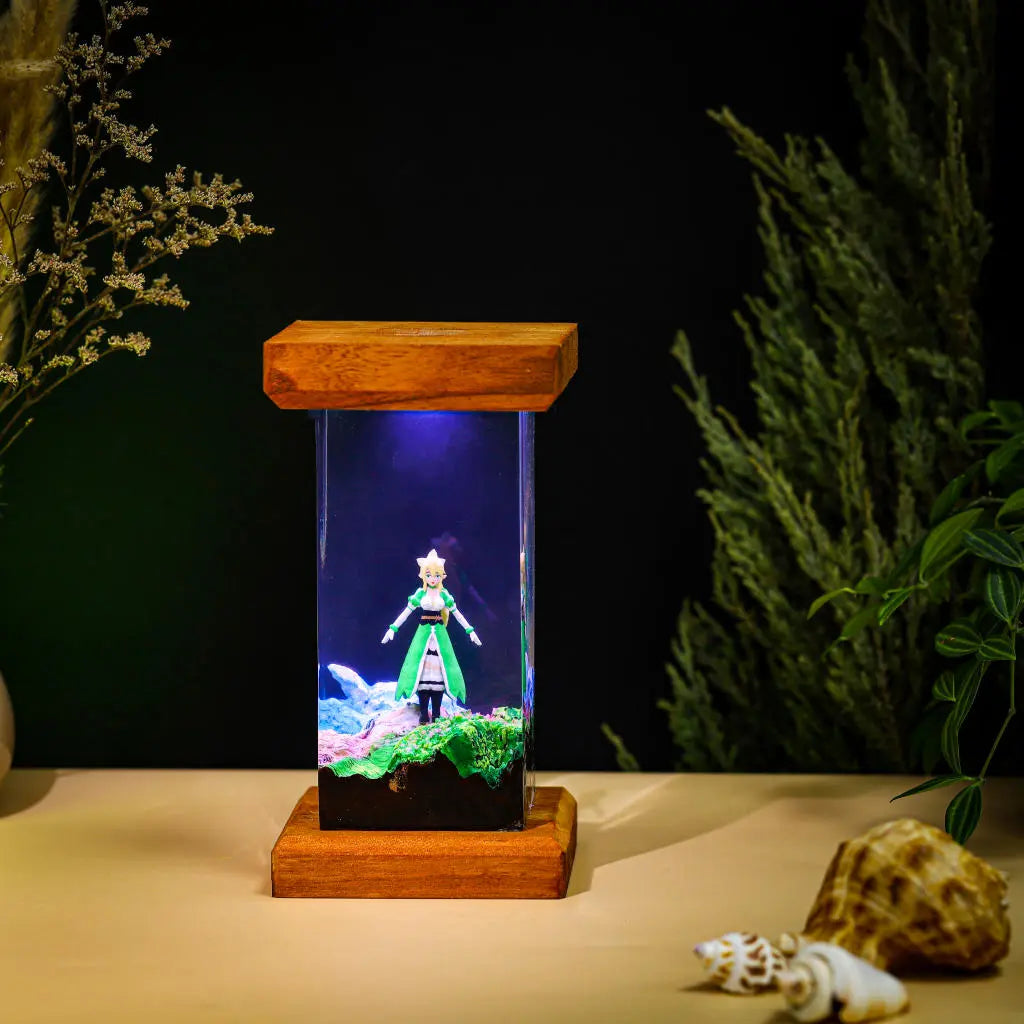 Leafa Sword Art Online Epoxy Resin Lamp, Night Light