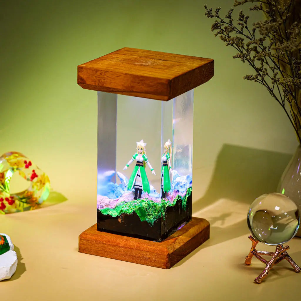 Leafa Sword Art Online Epoxy Resin Lamp, Night Light