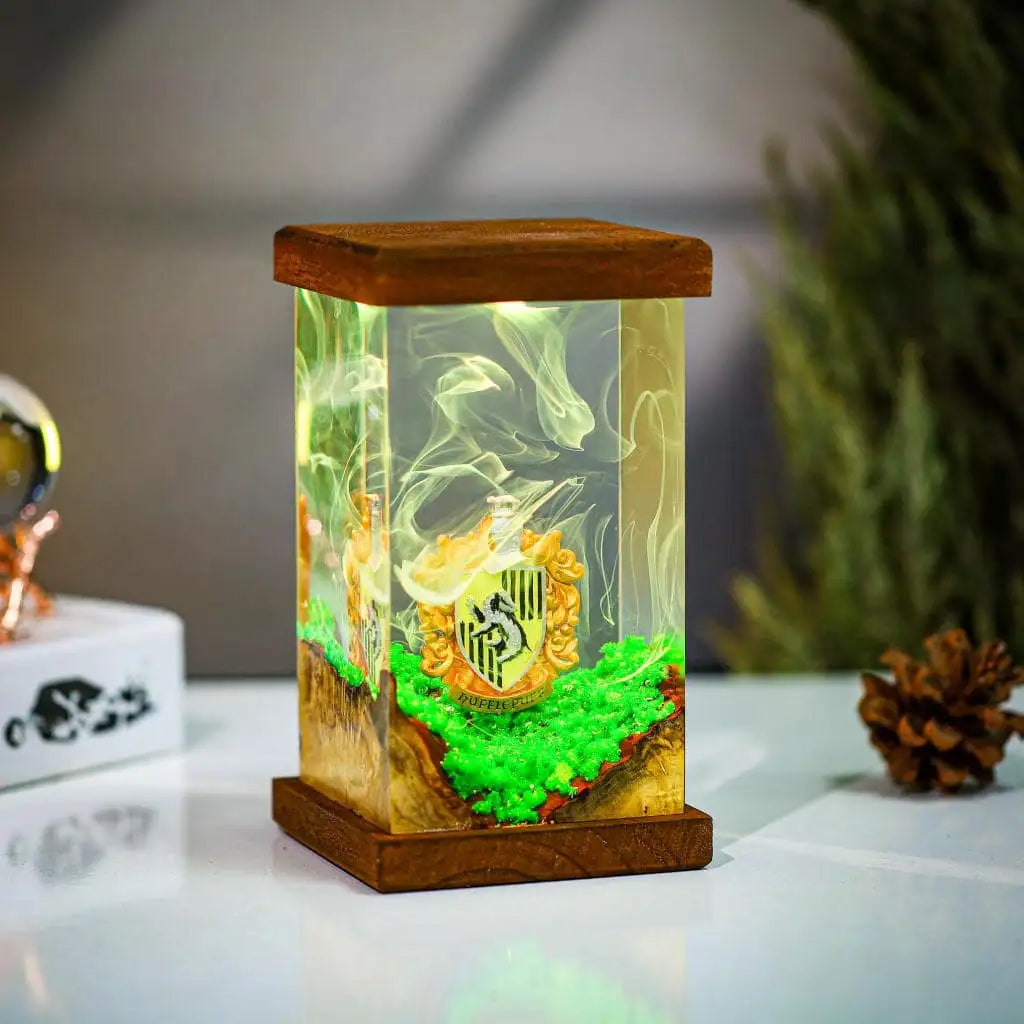 Hufflepuff Harry Potter Epoxy Resin Lamp, Night Light