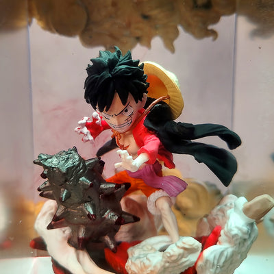 Luffy Gear 1 Chibi One Piece Diorama Epoxy Resin Lamp, Night Light, Wireless Lights