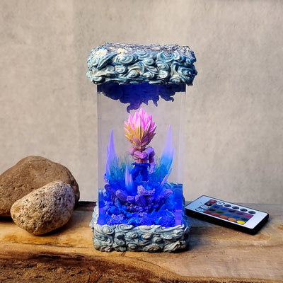 Dragon Ball Vegeta Chibi Diorama Epoxy Resin Lamp, Night Light, Wireless Lights