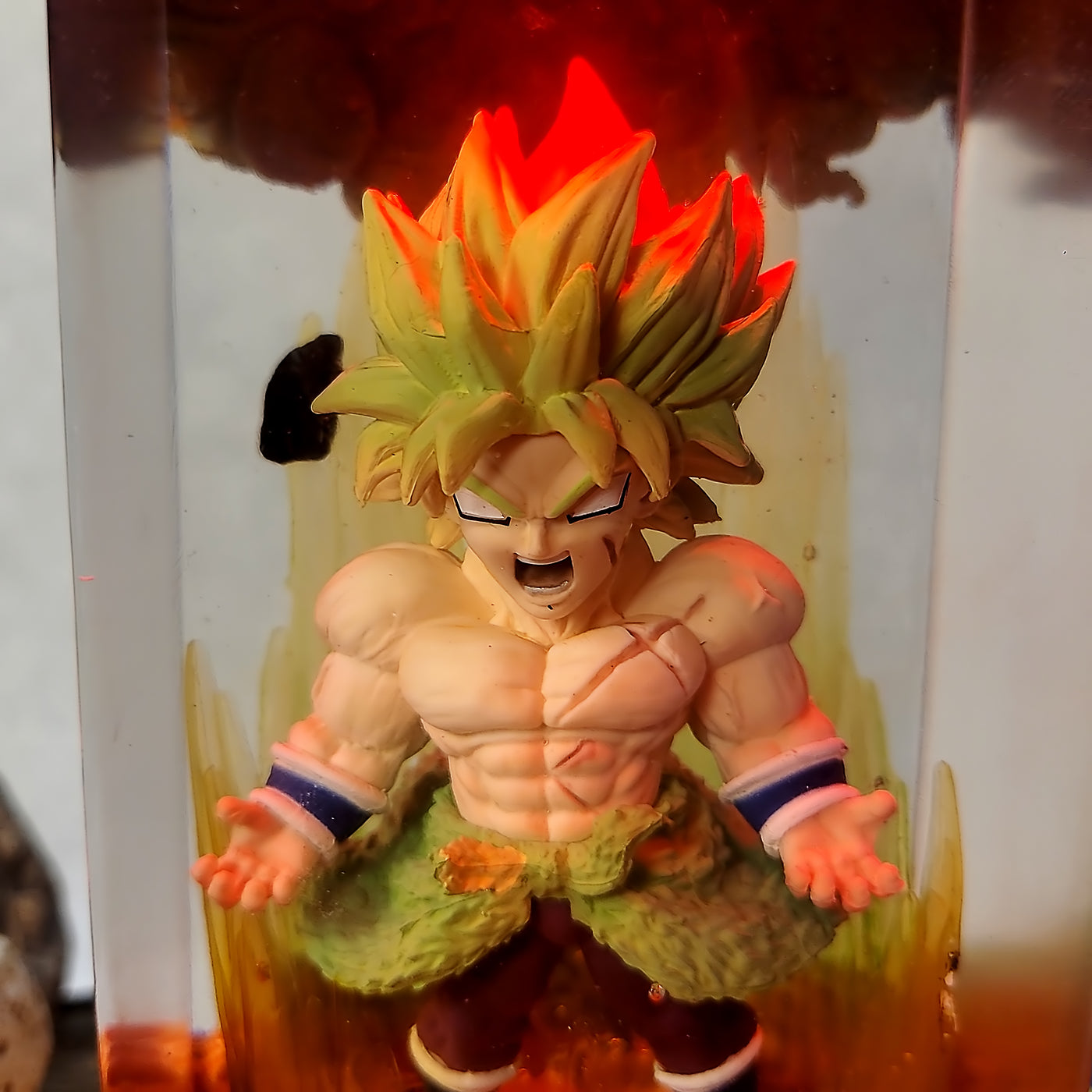 Dragon Ball Broly Chibi Diorama Epoxy Resin Lamp, Night Light, Wireless Lights