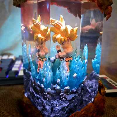 Dragon Ball Goku Chibi Diorama Epoxy Resin Lamp, Night Light, Wireless Lights