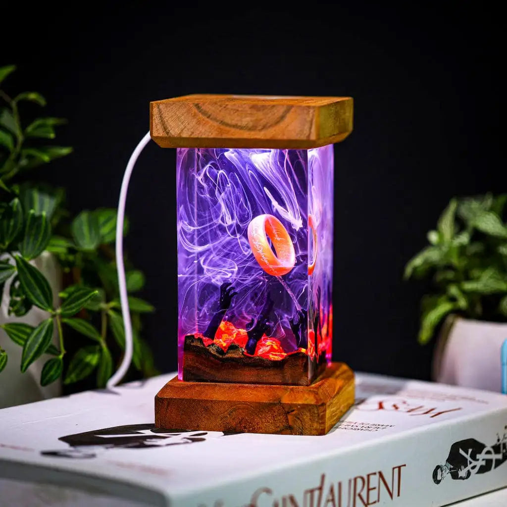 LOTR Lord Of Rings The One Ring Longing Hands Epoxy Resin Lamp, Night Light