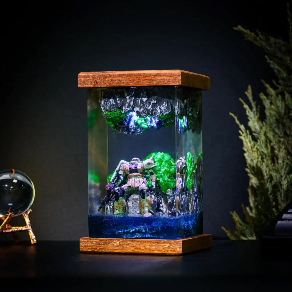 MS-06 Zaku II The Gundam Epoxy Resin Lamp, Night Light