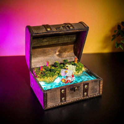 One Piece Sunny Pirates Treasure Mistery Box Gift Epoxy Resin, Night Light