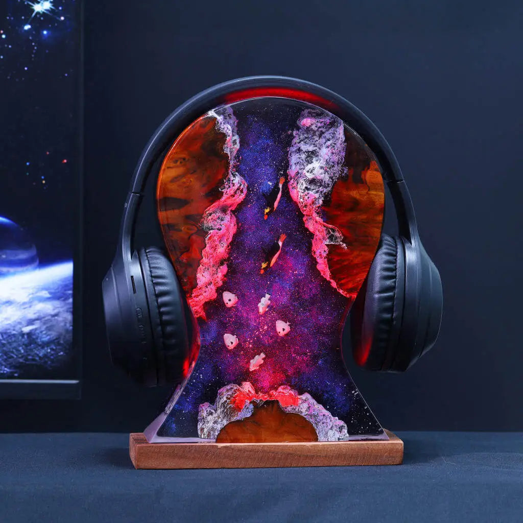 Penguin Headphone Stand Epoxy Resin Lamp, Night Light