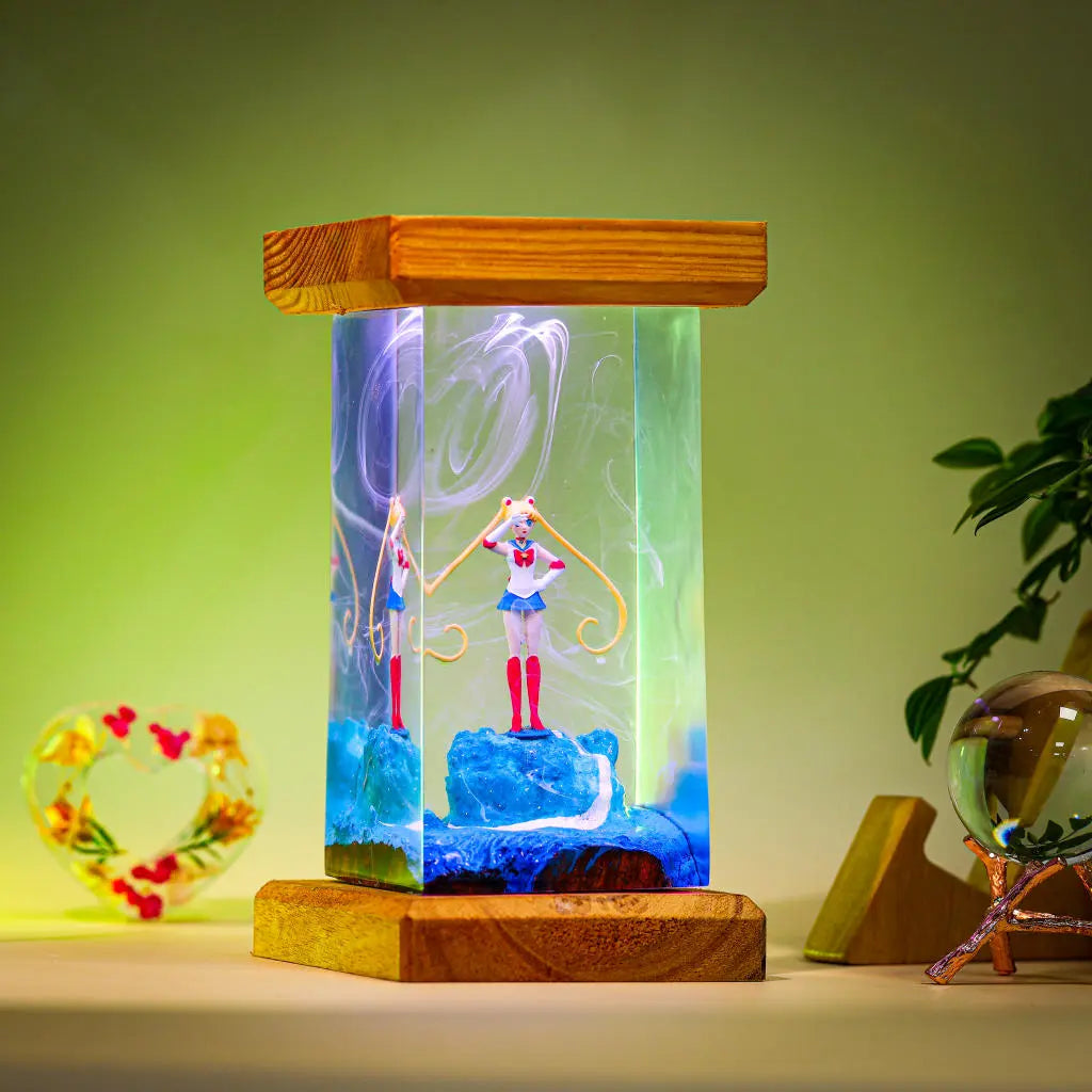 Usagi Sailor Moon Epoxy Resin Lamp, Night Light