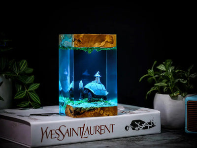 Elden Ring Turtle Pope and Ranni Epoxy Resin Lamp, Night Light