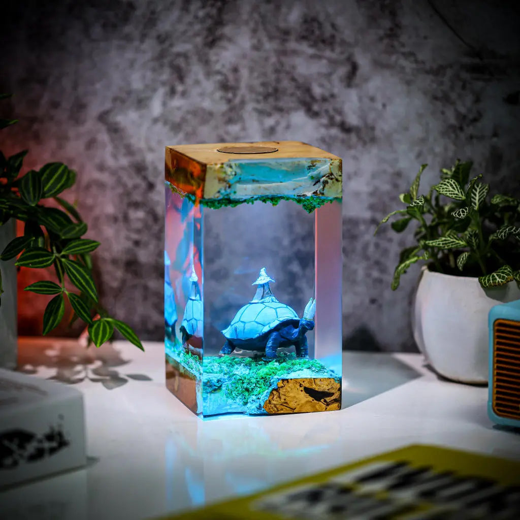 Elden Ring Turtle Pope and Ranni Epoxy Resin Lamp, Night Light