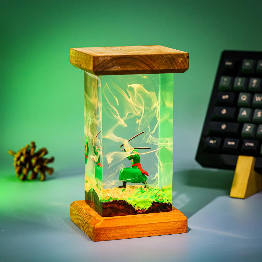 Roronoa Zoro One Piece Epoxy Resin Lamp, Night Light