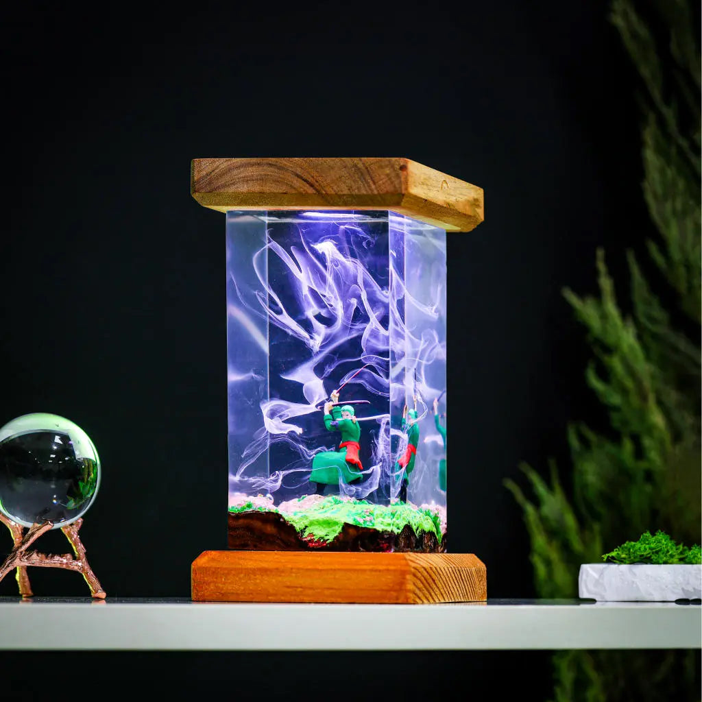 Roronoa Zoro One Piece Epoxy Resin Lamp, Night Light