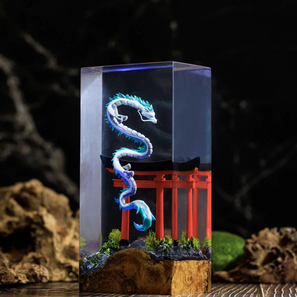 Haku Dragon Torii Gate Spirited A Ghibli Epoxy Resin Lamp, Night Light