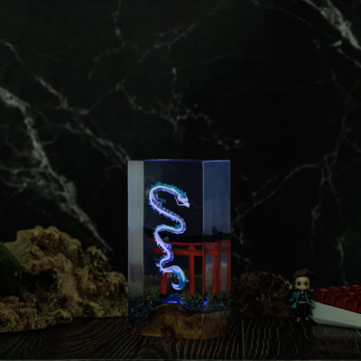 Haku Dragon Torii Gate Spirited A Ghibli Epoxy Resin Lamp, Night Light