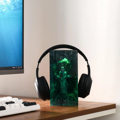 Jesus Headphone Stand Epoxy Resin Lamp, Night Light