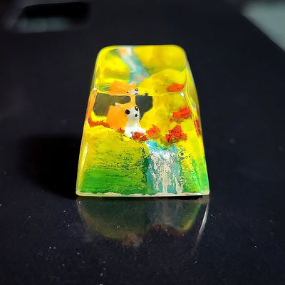 Corgi Dog Artisan Keycaps Epoxy Resin