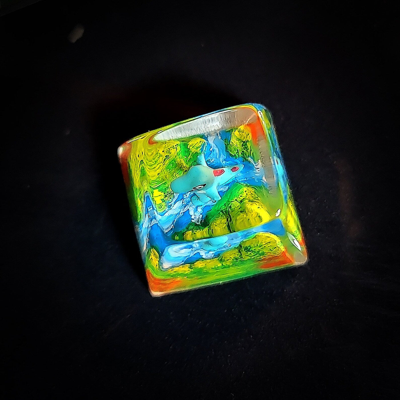 Pokemon Totodile Artisan Keycaps Epoxy Resin