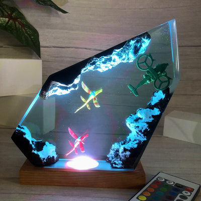 Avatar 2 Jake Sully Skimwing Helicoptor Epoxy Resin Lamp, Night Light