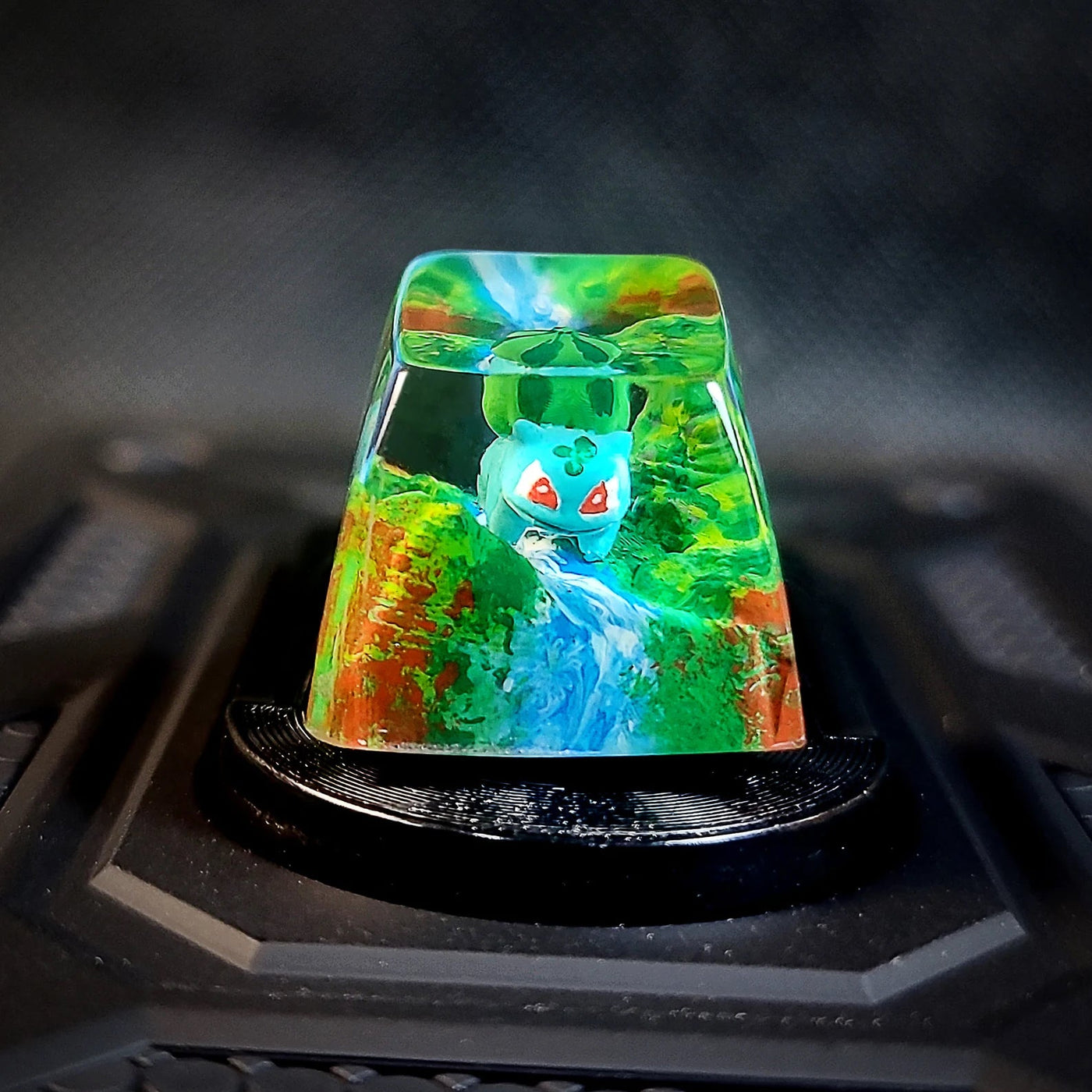 Pokemon Bulbasaur Fushigidane Artisan Keycaps Epoxy Resin