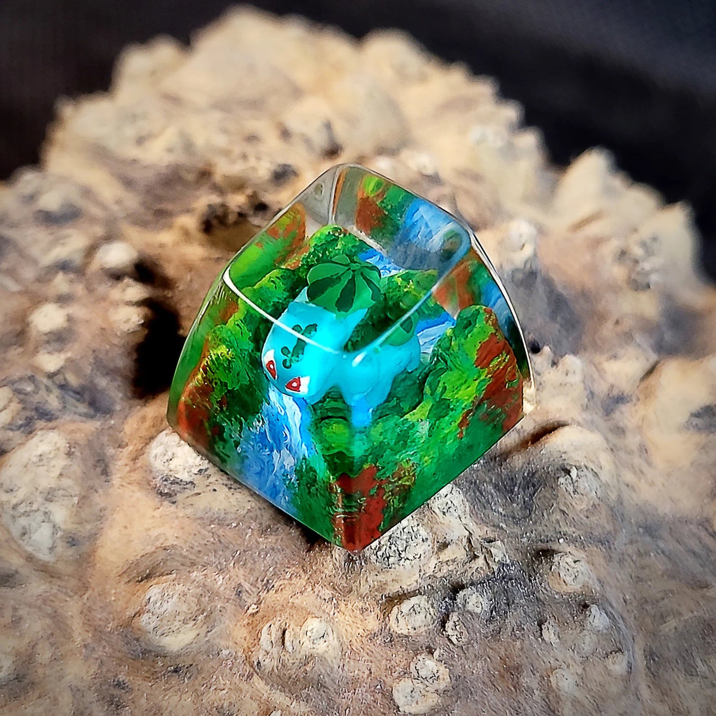 Pokemon Bulbasaur Fushigidane Artisan Keycaps Epoxy Resin