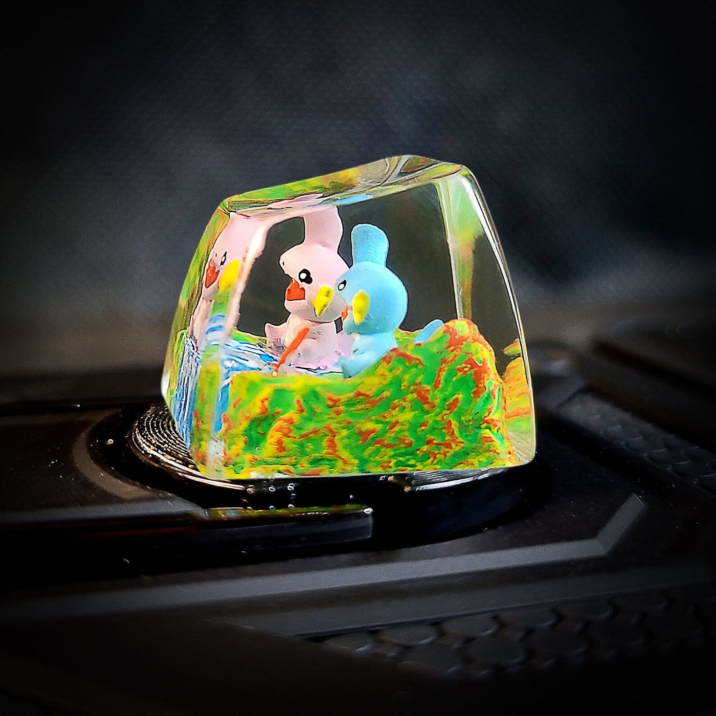 Pokemon Mudkip Shiny Mudkip Artisan Keycaps Epoxy Resin