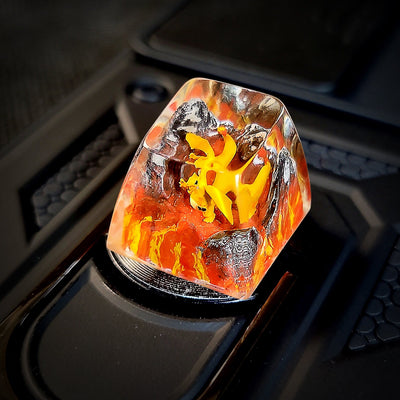 Pokemon Charizard Artisan Keycaps Epoxy Resin