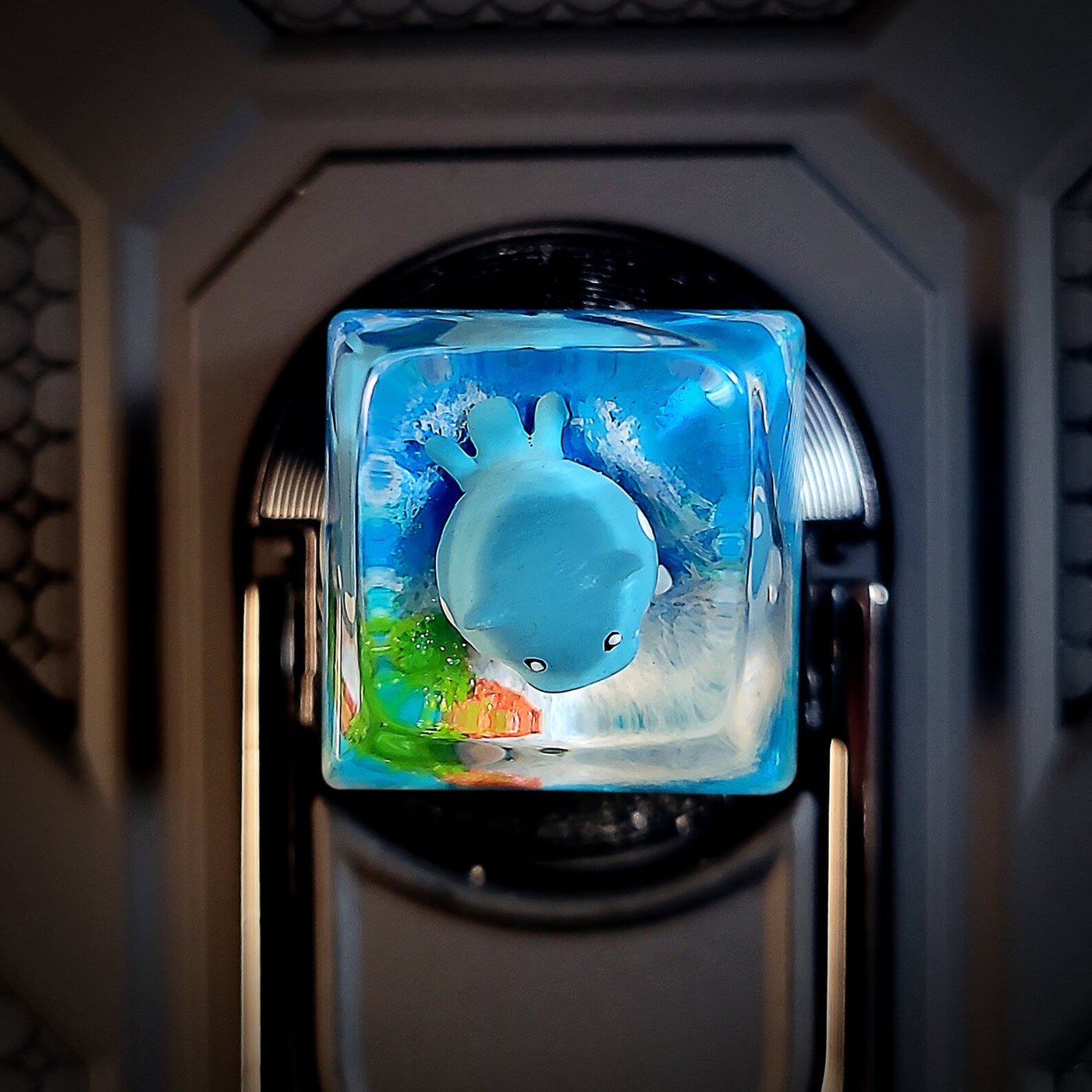 Pokemon Spheal Artisan Keycaps Epoxy Resin