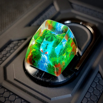 Pokemon Bulbasaur Fushigidane Artisan Keycaps Epoxy Resin