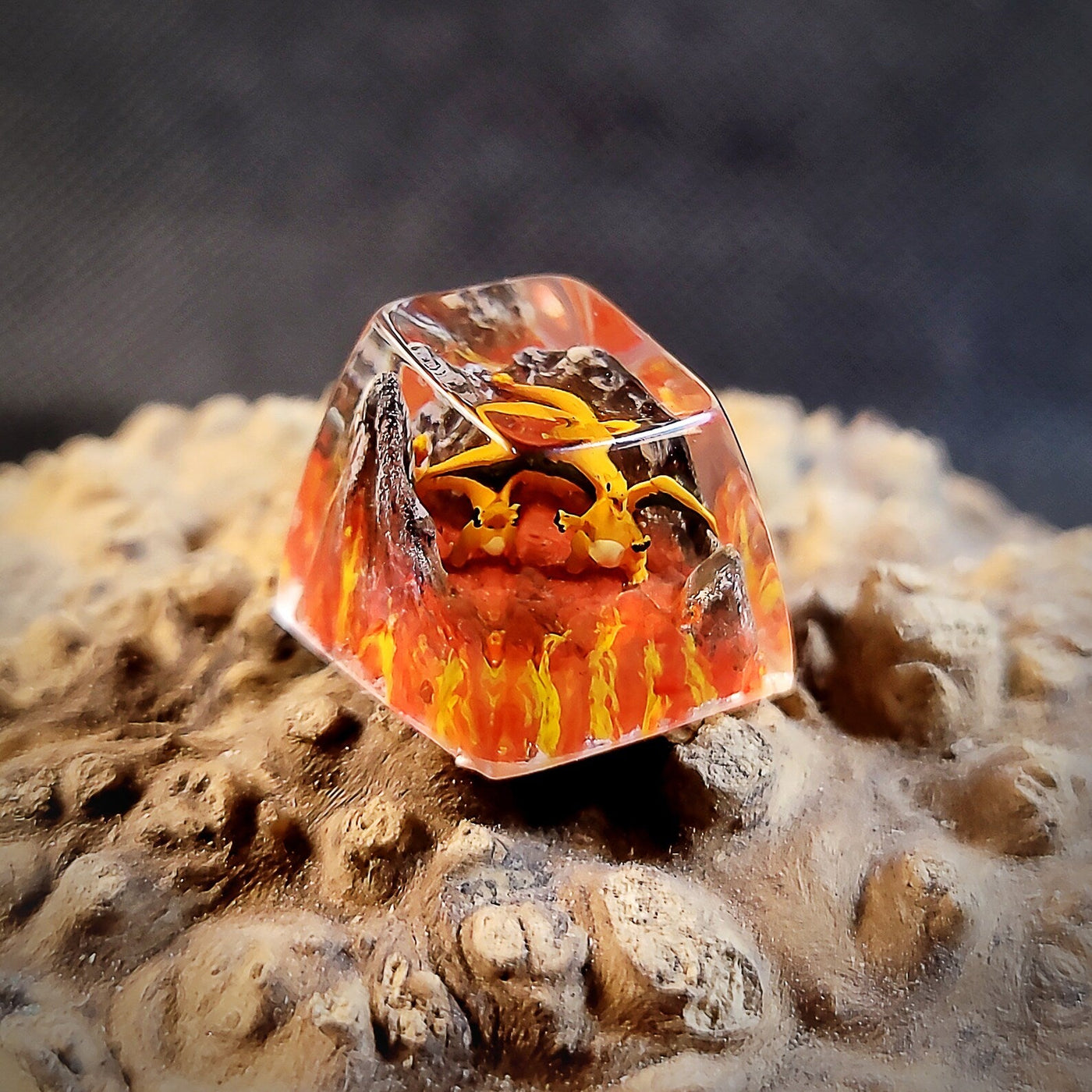 Pokemon Charizard Artisan Keycaps Epoxy Resin