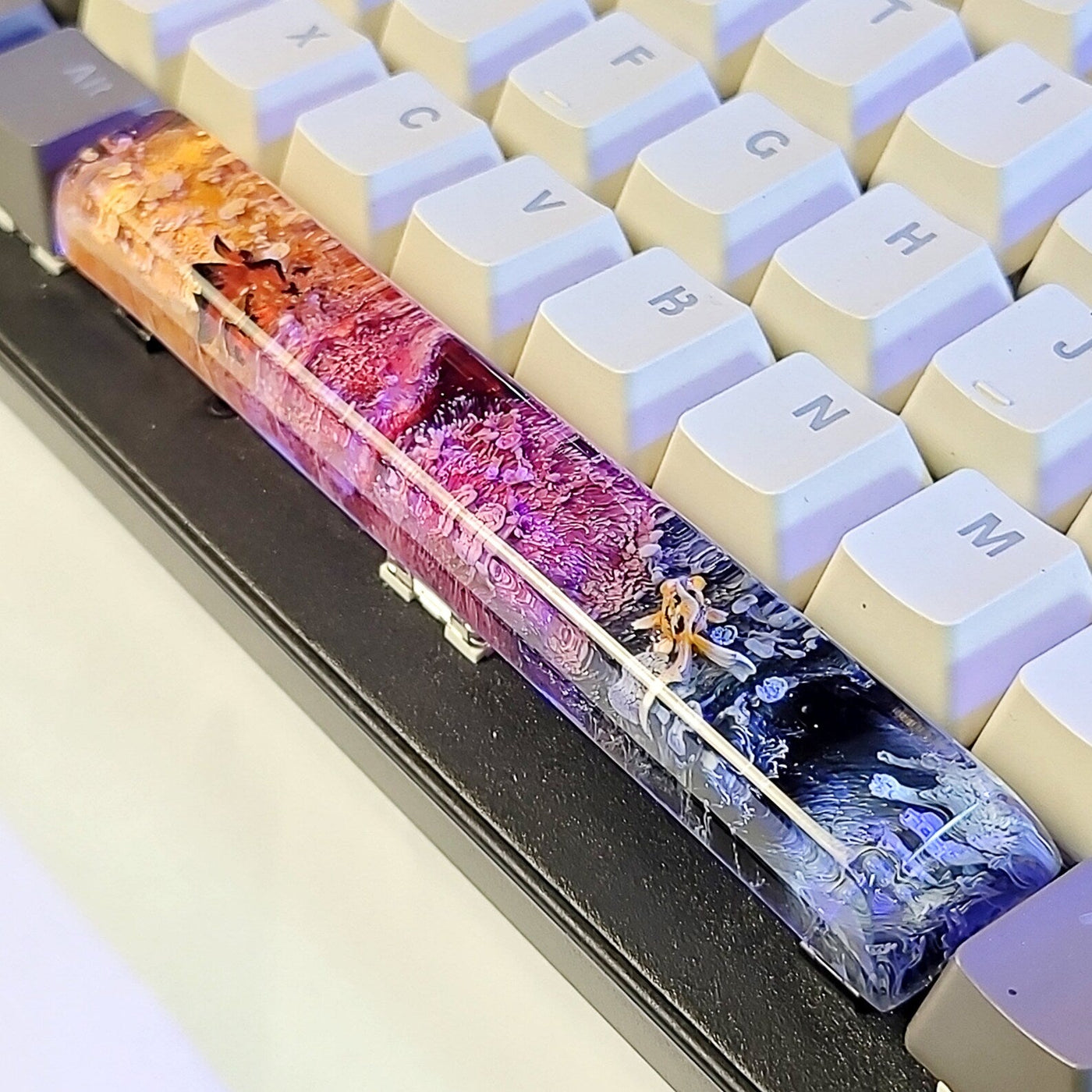 Golden Fish Spacebar Artisan Keycaps Epoxy Resin