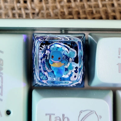 Pokemon Squirtle Artisan Keycaps Epoxy Resin