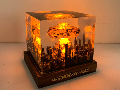 Nuclear Atomic Boom Explosion Epoxy Resin Lamp, Night Light