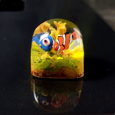 Fish Finding Nemo Squirt Marlin Dory Artisan Keycaps Epoxy Resin