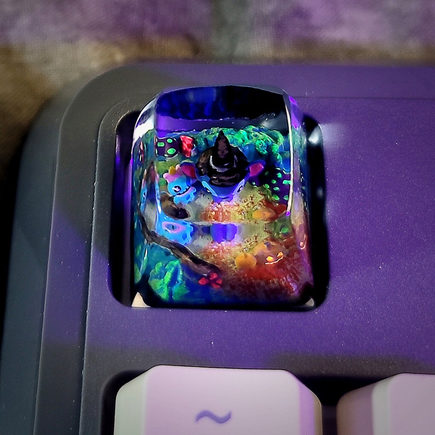 Lilo & Stitch Halloween Artisan Keycaps Epoxy Resin