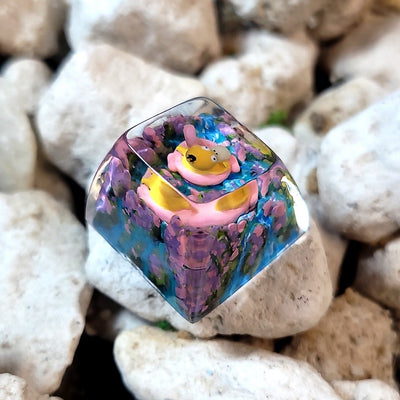 Pokemon Psyduck Artisan Keycaps Epoxy Resin