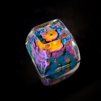 Pokemon Psyduck Artisan Keycaps Epoxy Resin