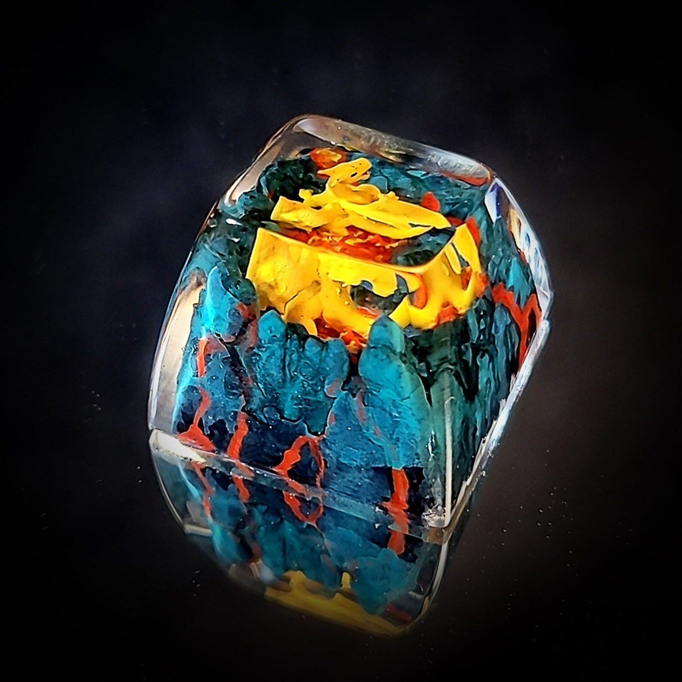 Pokemon Charizard Artisan Keycaps Epoxy Resin