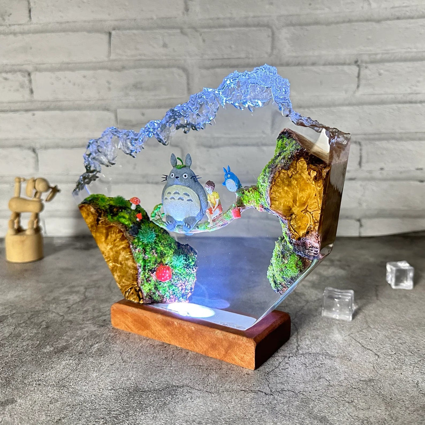 Totoro Ghibli Epoxy Resin Lamp, Night Light