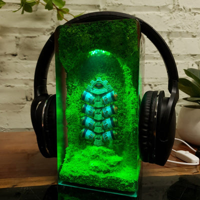 TLOZ TOTKD Zelda Link Zonai Charge Prop Battery Tears of the Kingdom Headphone Stand Epoxy Resin Lamp, Night Light