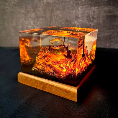 LOTR Lord Of Rings The One Ring Epoxy Resin Lamp, Night Light