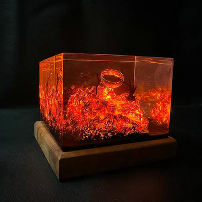 LOTR Lord Of Rings The One Ring Epoxy Resin Lamp, Night Light