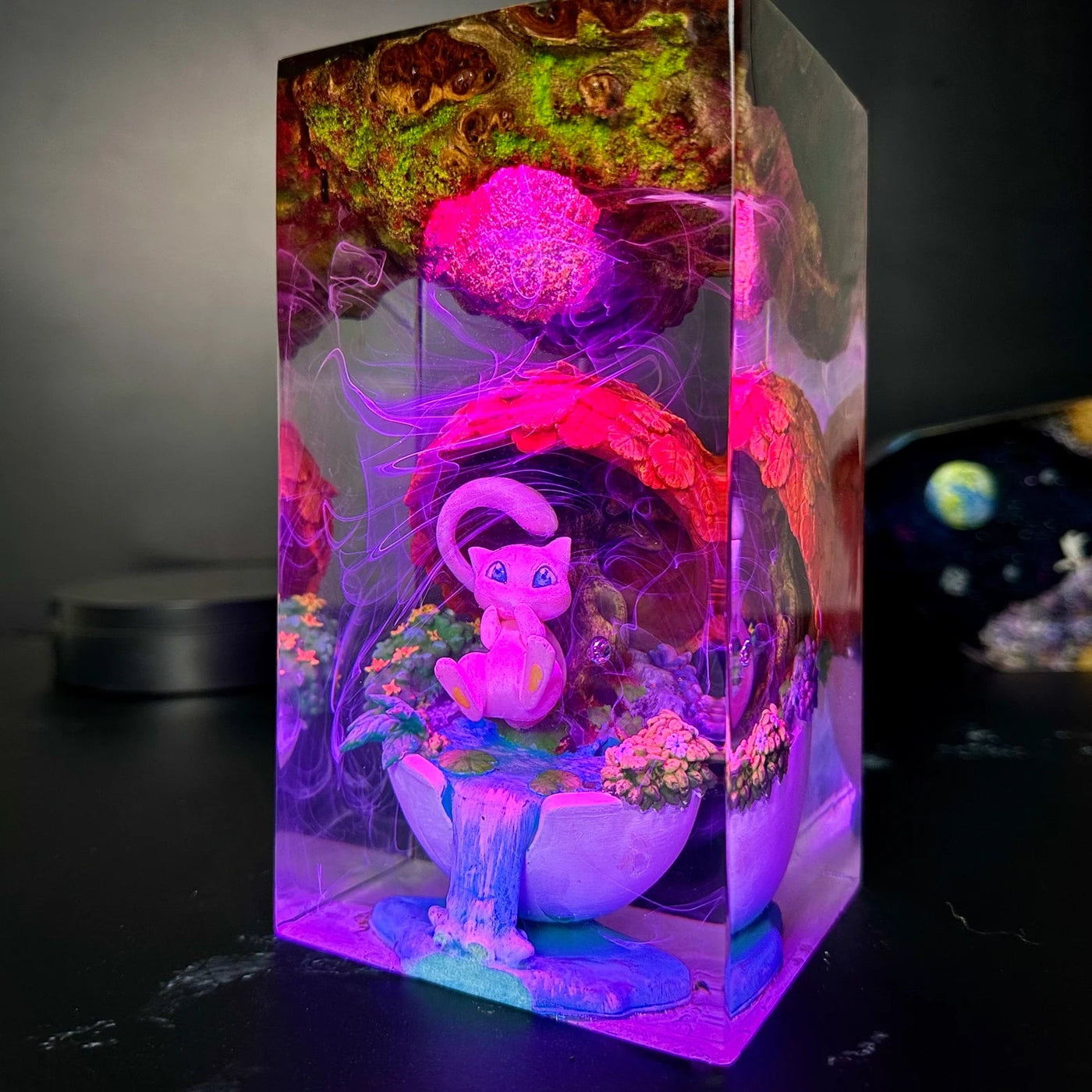 Pokemon Mew Epoxy Resin Lamp, Night Light