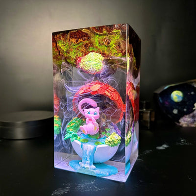 Pokemon Mew Epoxy Resin Lamp, Night Light