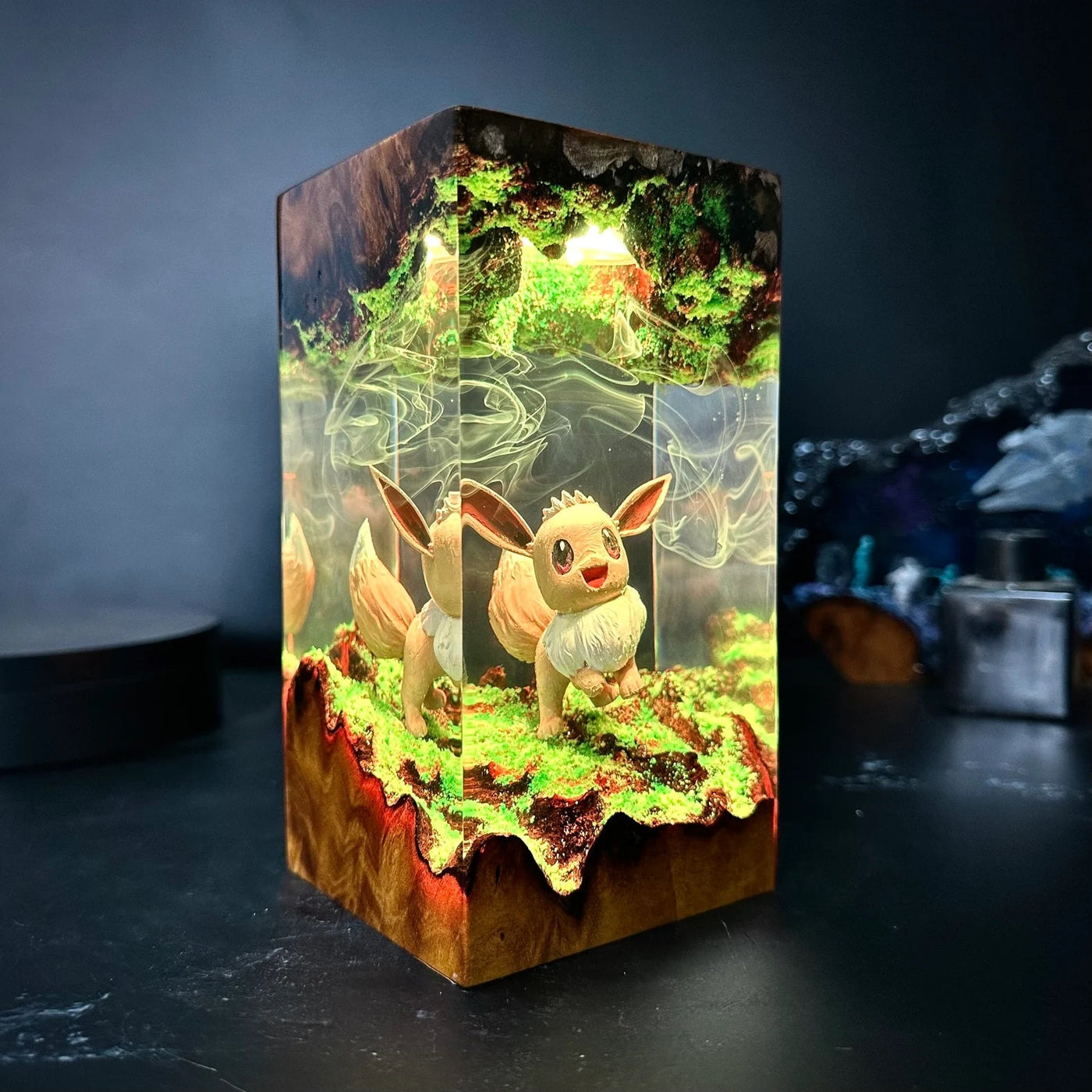 Pokemon Eevee Epoxy Resin Lamp, Night Light