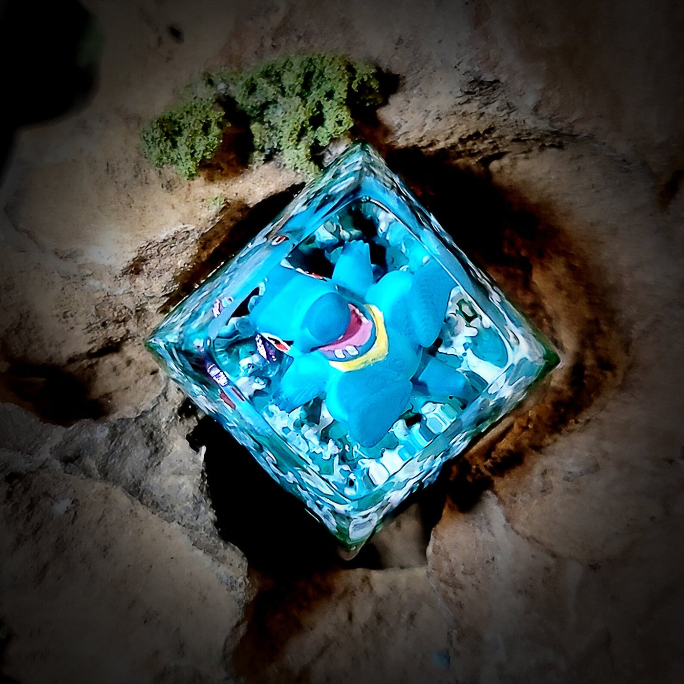 Pokemon Totodile Artisan Keycaps Epoxy Resin