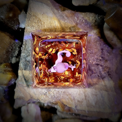 Pokemon Mewtwo Artisan Keycaps Epoxy Resin