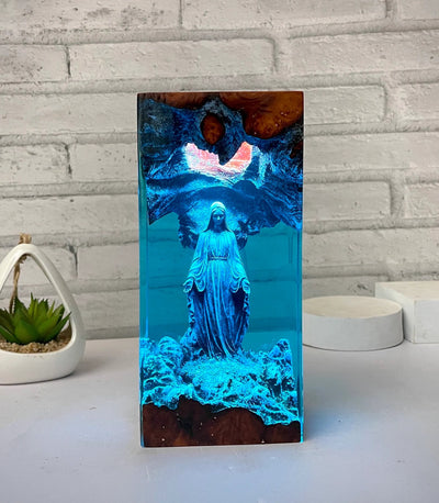 The Blessed Mother Virgin Mary Epoxy Resin Lamp, Night Light