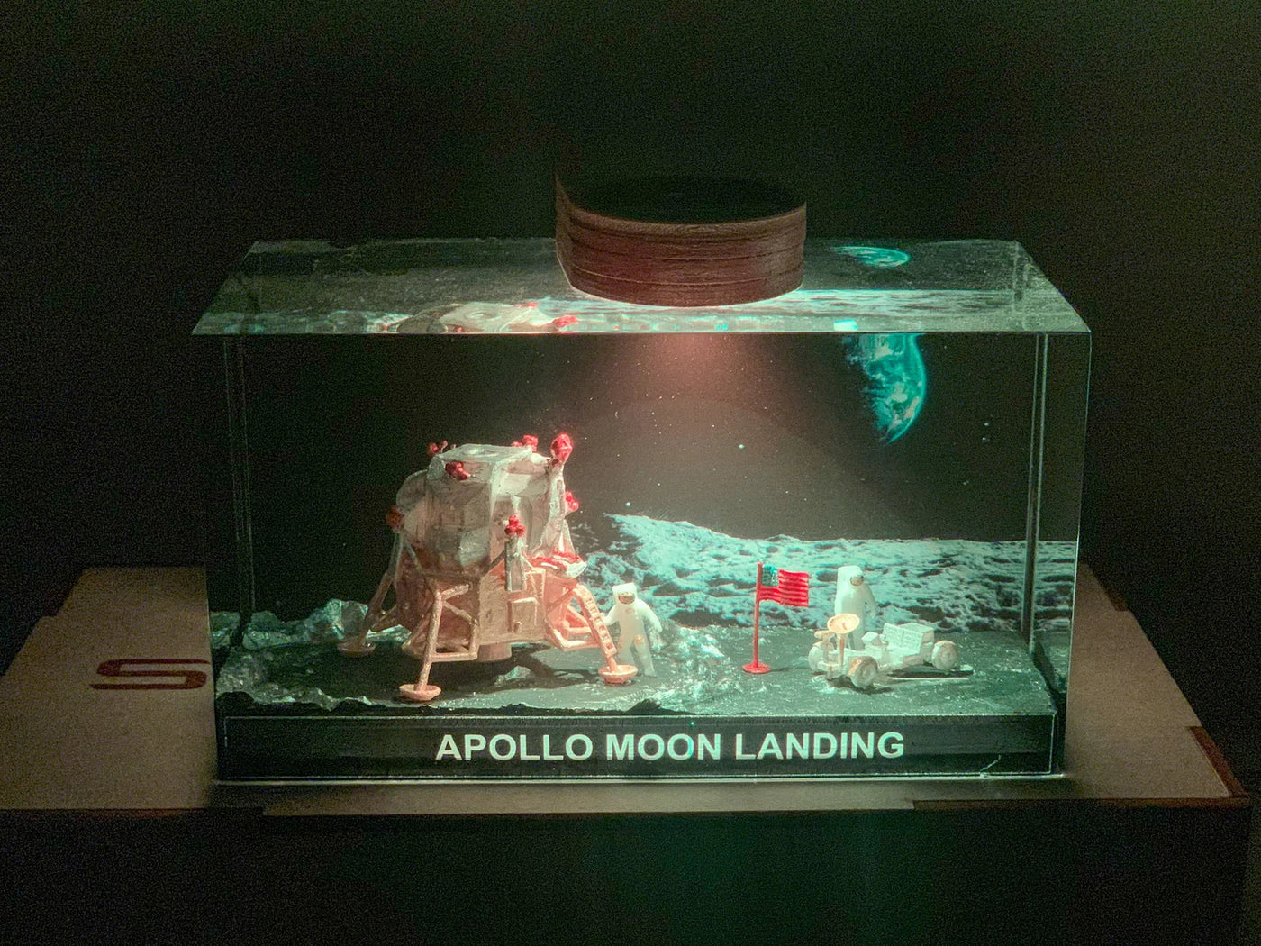 Universe Apollo 11 Moon Landing Epoxy Resin Lamp, Night Light