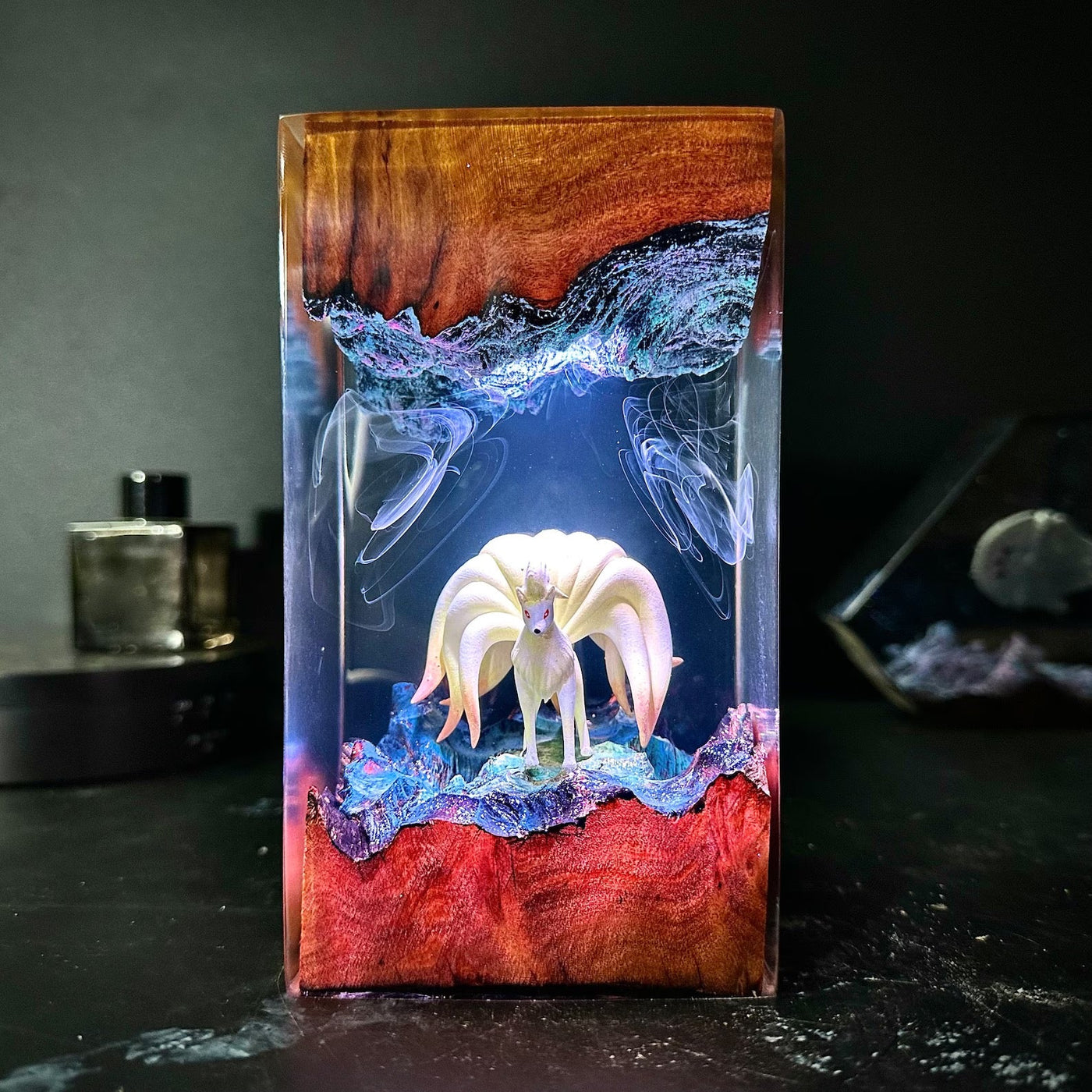 Pokemon Ninetales Epoxy Resin Lamp, Night Light